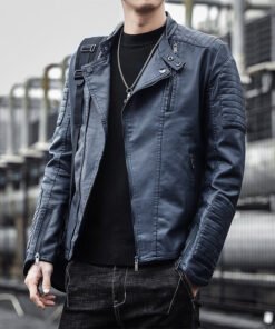 Men’s Autumn–Winter Leather Jacket — Classic Casual Coat