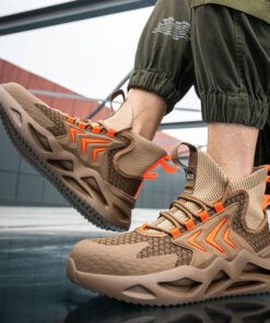 Men’s Protective Steel-Head Work Shoes — Anti-Collision & Anti-Piercing Design